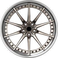 Velg Alloy Tempa Kustom 5x100 5x114.3 4x100 15 16 17 18 Inch Spoke Chrome Cekung untuk Mobil Ford, Toyota dan Mazda