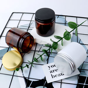 Envases de Vidrio Vacíos de 30 ml, 50 ml, 60 ml, 100 ml, 1 oz, 2 oz, 4 oz, 8 oz, Negros, Transparentes, Ámbar, para Crema Facial y Corporal, Cosméticos, con Tapa Metálica - Product Image 2