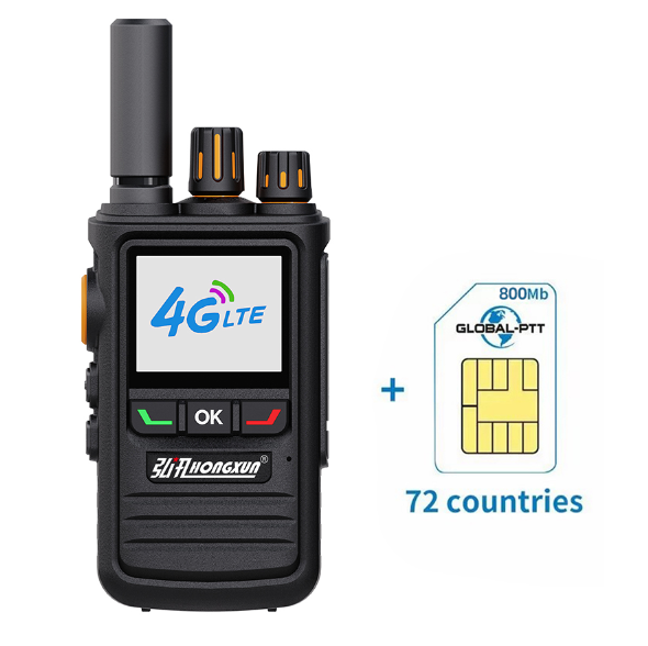 HX T280 5000km 4G LTE POC Walkie Talkie with High Call Quality Long Distance Sim Card GPS for Radio with sim card