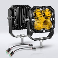 Phare de travail LED tout-terrain personnalisable de 4,5 pouces 30W, étanche IP67, faisceau combiné spot et large pour voiture, camion, SUV, VTT