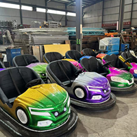 Voitures tamponneuses pour enfants KS, utilisation intérieure/extérieure, parc d'attractions commercial, alimentées par batterie 24V, construction en fibre de verre, 100-500kg