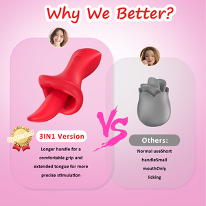 Прямая Продажа с завода, Женский клиторальный вибратор 2 в 1, секс-игрушка для языка, мастурбатор, отличная цена со скидкой - Product Image 4