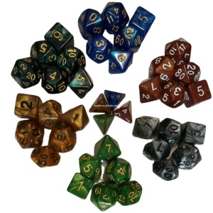 Tùy Chỉnh Nhựa RPG Đa Diện Nhựa Dnd 7Pcs <span class=keywords><strong>Set</strong></span> Board Trò Chơi Rpg Nhựa Xúc Xắc - Product Image 1