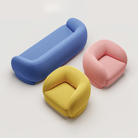 Canapé d'angle en velours de haute qualité, design moderne et minimaliste, idéal pour appartement, salon, bureau ou espace de détente