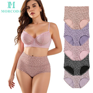 Culottes sexy Morcoda à imprimé léopard, grande taille 2XL, respirantes, confortables, douces, teintes unies, pour usage quotidien, prix abordable, sous-vêtements sculptants pour femmes - Product Image 2