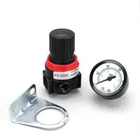 Vanne de régulation de pression d'air pneumatique miniature AR2000 G1/4'' avec manomètre, raccord 4MM-16MM, 0,5kg