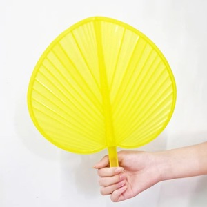 Plastic Palm Leaf Fan Yellow Durable Handheld Cooling Fan Summer Household Use - Product Image 3