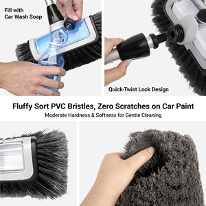 Brosse de nettoyage automobile à poils souples pour toit, roues et pneus, idéale pour le detailing et le lavage de voiture - <span class=keywords><strong>Prix</strong></span> usine - Product Image 4