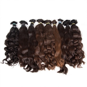 Usine en gros 100% cheveux humains couleur Orange haute qualité en vrac vente chaude Extensiones De Cabello Humano cheveux en vrac - Product Image 5