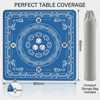 Tapis de Mahjong Professionnel 80x80cm Antidérapant Pliable Écologique Durable de Luxe en Terre de Diatomée pour Soirées de Jeu en Club Social