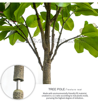 Arbre de Magnolia Artificiel en Gros, Plante en Pot, Aspect Réaliste, Matériau PVC Anti-Décoloration, Décoration pour Mariages, Bureaux et Hôtels