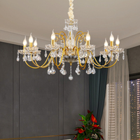 Lustre en cristal en fer forgé-Style français vintage pour chambre à coucher salon salle à manger 2025 nouvel éclairage de luxe