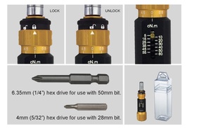 Destornillador de Torque Mini Ajustable de Precisión Industrial OEM de 0.5-6 inlb con Mango de Aluminio y 1 Año de Garantía - Product Image 2