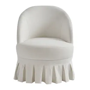 现代家具白色织物软垫木制休息室沙发椅客厅家具