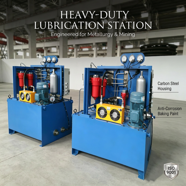 Metallurgy Mining Heavy Duty Centralized Lubrication System, Carbon Steel SS Automatic Grease Pumping Station