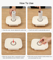 Boîte de rangement et de conservation des aliments, contenants transparents avec pompe Rechargeable, pour conserver la nourriture, 1 pièce