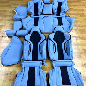 Coprisedili <span class=keywords><strong>su</strong></span> <span class=keywords><strong>Misura</strong></span> per BMW Serie 7 5 3 1 X5 X3 X1 E46 E90 E60 F30 F10 E39 Accessori Set Completo 5 Posti in Pelle di Lusso - Product Image 1