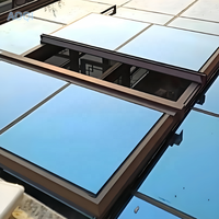 Fenêtre de toit électrique pliante en aluminium pour entrepôts, hôtels et immeubles de bureaux, résistante au vent, conception de projet personnalisée