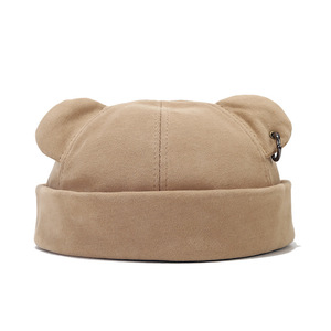 Men's Women's Winter Street Fashion <strong>Hat</strong> <strong>Bear</strong> Ears Yuppie Landlord Korean Hoop Hip-Hop Brimless Melon Skin Trendy Urban Character - Product Image 5