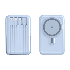 <span class=keywords><strong>Cargador</strong></span> Inalámbrico Portátil de 15W con 4 Cables Integrados y Soporte, Batería Externa Multifuncional de 10000mAh con Carga Rápida PD de 22.5W - Product Image 3
