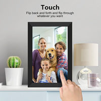 Bingkai Foto Digital 10 Inci dengan WiFi dan Aplikasi Frameo, Layar Sentuh, Bingkai Gambar Pintar, Memori Internal 32GB, Hadiah Terbaik