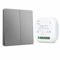 Prise électrique universelle intelligente 10A 100-240V, double interrupteur 2 voies, en matériau PC, style moderne