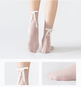 Calcetines de Pilates Antideslizantes y Transpirables de Primera Calidad con Lazos, Marca <span class=keywords><strong>Glacier</strong></span> - Product Image 4