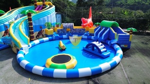 Parque Acuático Inflable de Múltiples Niveles con Toboganes y Obstáculos, Diversión y Aventura para Todas las Edades - Product Image 3