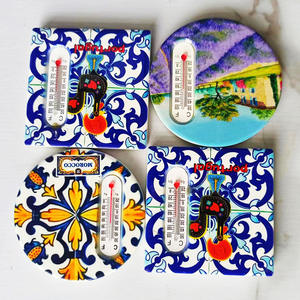 Sous-verres en céramique Cuiyuan avec motif floral, résistants à la chaleur, absorbants l'eau, pour la promotion de la vaisselle - Product Image 1