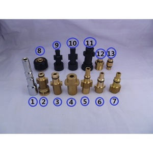 Adaptateur de pot à mousse en cuivre pur à raccord rapide PA 1/4 filetage M14 1/4 union pour kit d'outils de lavage de voiture - Product Image 3