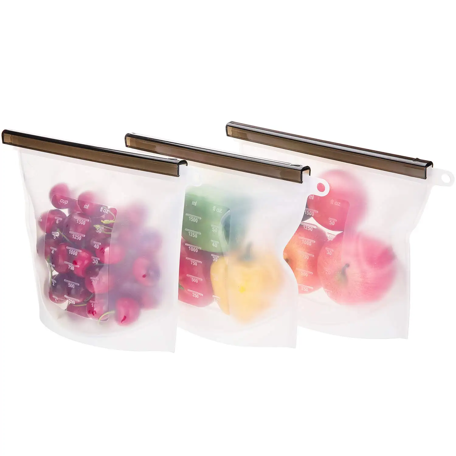 Wholesale cheap leakproof food grade liquid ziplock silicone reusable food storage bags