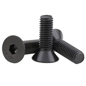 Inch 3/16-2 DIN 7991 Flat Head Socket Cap Screws Alloy Steel Class 10.9 Fully Threaded Flat Head Screw