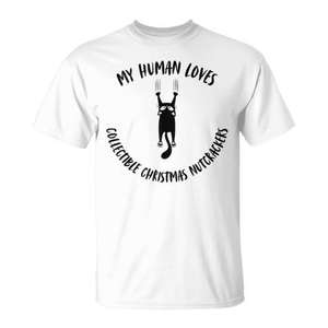 T-shirt pour amoureux des chats avec des casse-noisettes de Noël à collectionner de la marque My Human Loves - Product Image 1