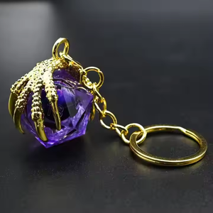 Exquisito D20 Liquid Dragon Eye Random Bulk DND Dice Resina Metal Llavero para juegos <span class=keywords><strong>de</strong></span> rol - Product Image 4