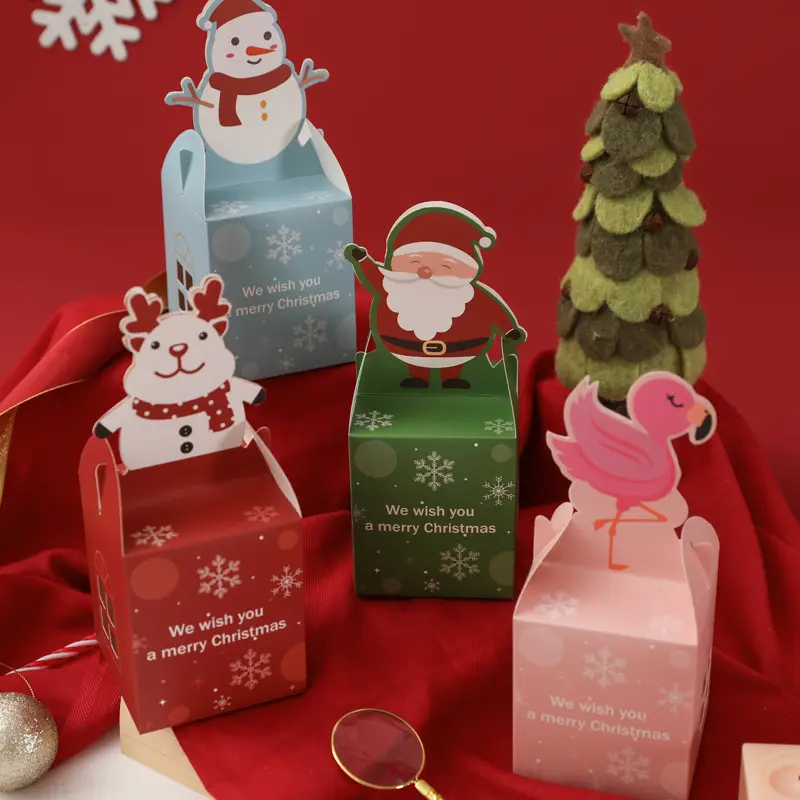 クリエイティブリテールミニアニマルシェイプクリスマスキッズギフトペーパーパッケージクリスマスイブボックスキャンディー用