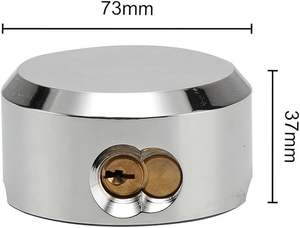 バンロック高セキュリティ盗難防止防水南京錠ハスプセット真鍮キー2個付き73mm隠しシャックルガレージドアロック固定ボルト - Product Image 3