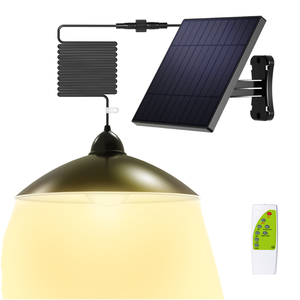 Treo Đèn <span class=keywords><strong>LED</strong></span> năng lượng mặt trời ngoài trời hiện đại & Đèn Chiếu năng lượng mặt trời, thích hợp cho gian hàng và lều, với điều khiển từ xa - Product Image 1