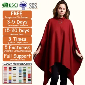 2023 Fashion Spring And Autumn New Cloak Womens Plus Size Clothing Sweater Coat Round Collar Poncho