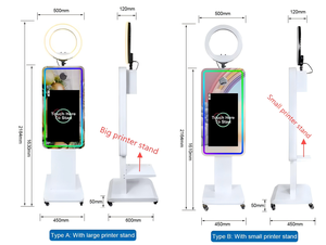21.5inch màn hình cảm ứng giá rẻ giá gương gian hàng nhanh chóng Giao hàng đám cưới Selfie gương gian hàng với trường hợp chuyến bay - Product Image 4