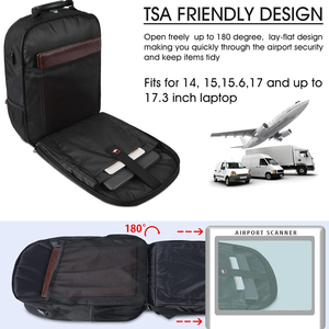 Sac à dos pour <span class=keywords><strong>ordinateur</strong></span> portable avec port de charge USB, <span class=keywords><strong>17</strong></span> <span class=keywords><strong>pouces</strong></span>, compatible TSA, imperméable, sac de travail pour <span class=keywords><strong>ordinateur</strong></span>, sac d'affaires personnalisé pour hommes et femmes - Product Image 4