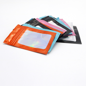Custom Shape Designs Laminated Plastic Mylar <b>Bag</b> Zipper Resealable 7*10mm Side Gusset <b>Bag</b> Packaging <b>Bags</b> with Window Closure - Product Image 1