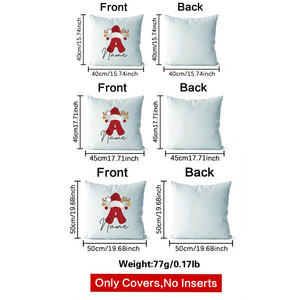 Federa Natalizia Personalizzata <span class=keywords><strong>con</strong></span> Nome, Copricuscino Decorativo per Feste di Natale, Regalo di Natale per Bambini, Famiglia e Amici - Product Image 2