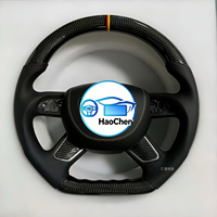 Volant en cuir multifonctionnel chauffant style S Line compatible avec Audi Q3 Q5 Q7 Q8 SUV Modification