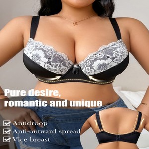 Kích Thước Lớn Của Phụ Nữ Ren Khâu Thêu Áo Ngực Gợi Cảm Phong Cách Lãng Mạn Để Tăng Đường Cong Cung Cấp Thoáng Khí Thoải Mái Cung Trang Trí - Product Image 4