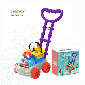 Wholesale Unisex Kids Bubble Machine <strong>Toy</strong> Handle Trolley Plastic <strong>Lawn</strong> <strong>Mower</strong> for Blowing Soap Bubbles - Product Image 1