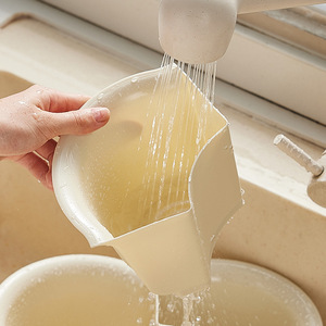 Rotating Compartmentalized Vegetable Platter Creamy White 6 Squares <b>Plastic</b> <b>Kitchen</b> Prep Dish Drain Basket for Hot Pot Side - Product Image 4