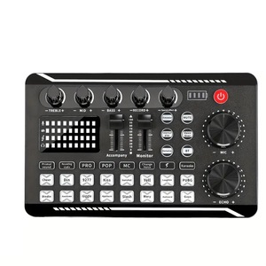F998 Carte son professionnelle Diffusion en direct Carte son Mixeur audio Kit BM800 Console <span class=keywords><strong>de</strong></span> mixage audio Ensemble <span class=keywords><strong>de</strong></span> microphones à condensateur - Product Image 2
