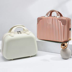 Portable Travel Toiletry Bag Rectangle Solid Color Retro Design Everyday Use 14 Inch - Product Image 2