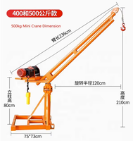 Mini palan électrique 500kg-1000kg Capacité 1 tonne Nouvelle grue de construction Treuil à câble Treuil motorisé agricole