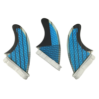 Planche de surf aileron OEM haute qualité en fibre de carbone nid d'abeille Longboard Tri set G5 Double onglets 2 ailerons